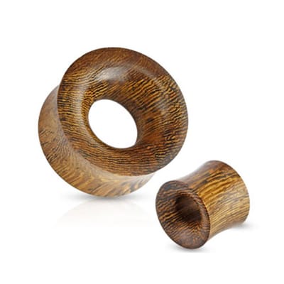 10 mm Double-flared tunnel Snake wood ©LMPiercings