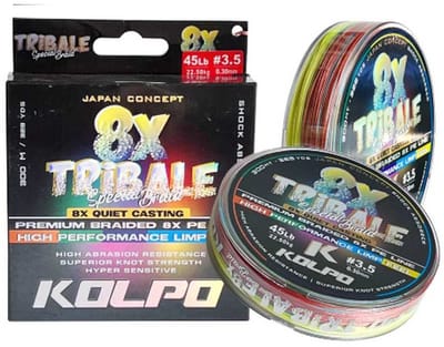 Kolpo Special 8x 300 M Gevlochten Vislijn Transparant 0.250 mm