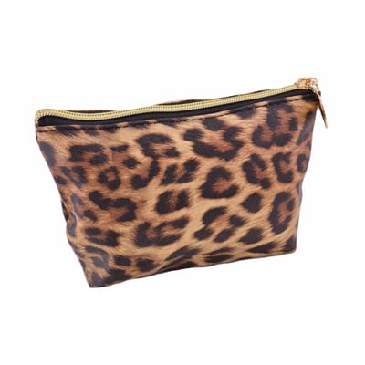 Make-up Tas / Etui - Luipaard Beige | 16 x 7,5 x 13 cm | PU-leder | Fashion Favorite