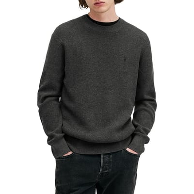 AllSaints Aspen Crew Carter Grey Maat: XXL | Sweaters Outlet | Heren | Grijs