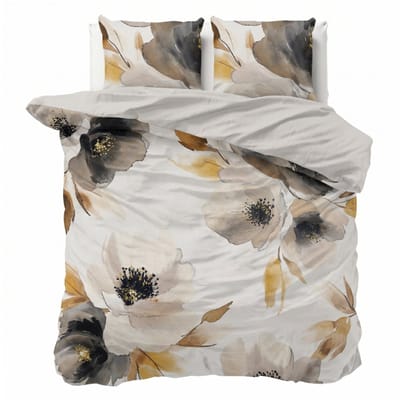 Dekbed-Discounter - Presence Dekbedovertrek 200 x 200/220 cm - Verkoelend Percale Katoen - Dubbele instopstrook - Wassen op 40 graden - Inclusief 2 kussenslopen - Fields of Gold