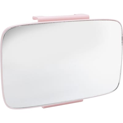 Miroir de courtoisie rétractable pare-soleil de voiture Pince miroir de maquillage de voiture Universel pour la plupart des voitures Rose white