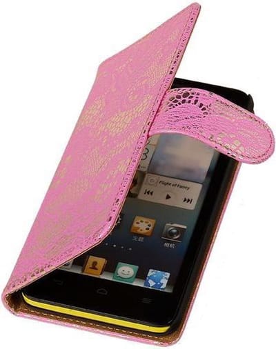 Lace Roze Huawei Ascend G6 4G - Book Case Wallet Cover Hoesje