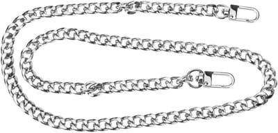 Verstelbare 80cm Metalen Schouderband voor Handtassen - Vervangende Tasband in Zilver, Duurzaam en Stijlvol