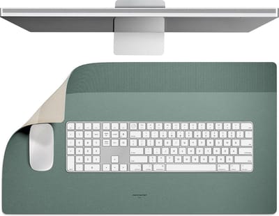 Waterbestendig dubbelzijdig bureaukussen - ideaal voor kantoor of thuis - met laptop muis toetsenbord schrijven - eenvoudig schoon te maken en beschermend - 256" x 141"