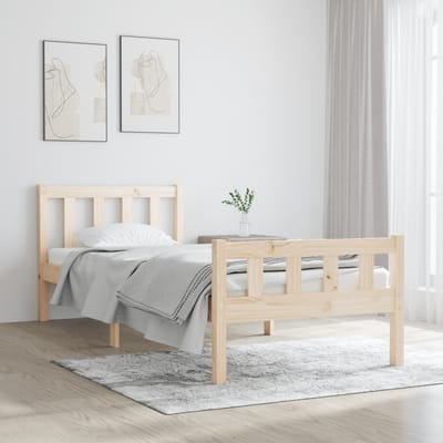 vidaXL - Bedframe - massief - hout - 75x190 - cm