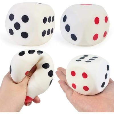 2,56  Squishies Dobbelstenen Kawaii Zacht Langzaam Rijzend Grote 6-zijdige Dobbelstenen Met Stippen Stressverlichting Kinderen Speelgoed Collectie Decoratieve Accessoires