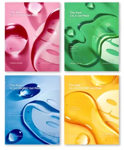 Bio Gel Collageen Masker 4 stuks - Maandkuur - "Hailey Bieber Masker" - Hydratatie - Egale Teint - Regeneratie - Verstakking
