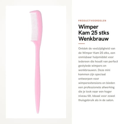 Dailygoods- Wimperkam 25 Stuks - Wimperborsteltjes - Wimperafscheider Kam - Mini Kam - Make-up Tool - Hoogwaardig PP-Materiaal - Wimperborstel