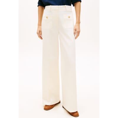 Tommy Hilfiger Preppy Cotton Wide Leg Pants Calico Taglia: R40 | Pantaloni Outlet | Donna
