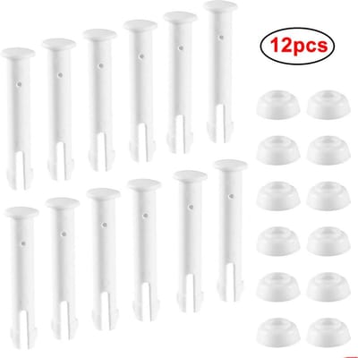 12 stuks Zwembad Beugel Verwijderbare Beugel Accessoires Zwembad Reserveonderdelen Set Huishoudgereedschap wit
