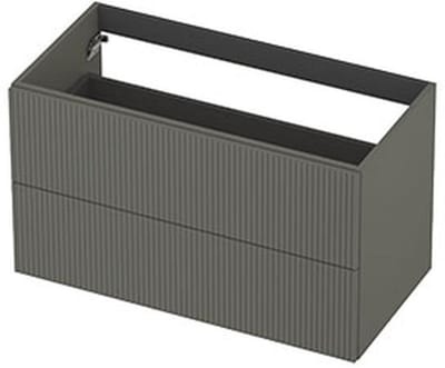 INK - Onderkast 2L Gelakt Gefreesd Tbv Greep - 900x450x520 Mm - Mat Beton Groen