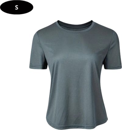 Livano Sportshirt Dames - Sport - Fitness - Compressie Shirt - Corrigerend Hemd - Sportkleding - Vrouwen - Grijs - S