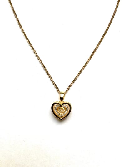 Beautyfull necklace with heart - prachtige ketting met hart hanger - zirkonia steentjes - bling - colier - liefde - cadeau - moeder - vriendin - trouwen