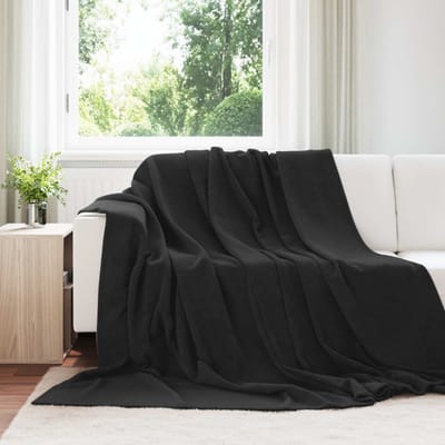 vidaXL - plaid - Zwart - 220 - x - 240 - cm - 1.37 - kg - Fleece