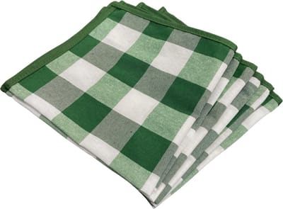 Servetten Groen wit geruit 40x40 cm - Strijkvrij - Set van 6 - Brabantsbont - Landelijke stijl