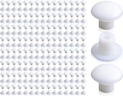 400 Stuks 5mm Witte Ronde Polypropyleen (PP) Gatenkappen voor Schroeven en Meubels, Perfect voor Klussen en DIY-projecten