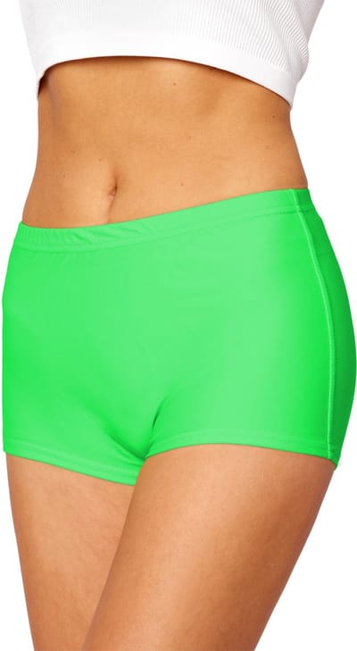 Merry Style HI-Leila Dames Zwembroek - Zwemshorts - Bikinibroekje - Elastische tailleband - Polyamide & Elastaan - Neongroen (7154) - 44