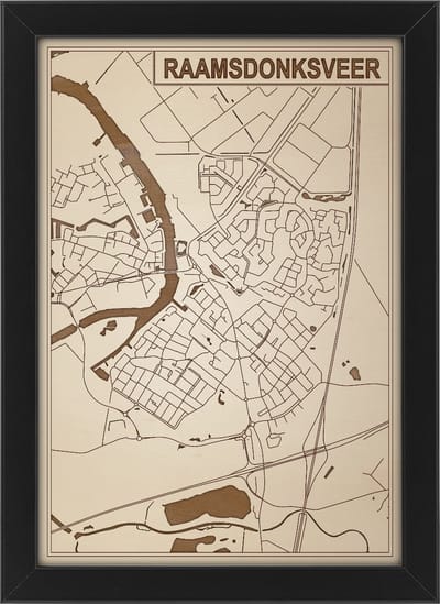 Decoratief Beeld - Houten Van Raamsdonksveer - Hout - Bekroned - Bruin - 21 X 30 Cm