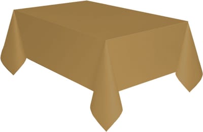 Kleur Goud, Goud Papier tafelkleed 137x274 cm