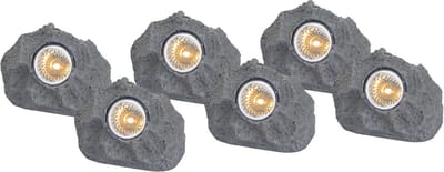 Livarnolux Decoratieve Led Solar lampen - 6 stuks - 10 x 7 x 7 cm (b x h x d)