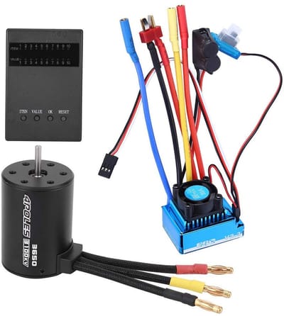 Dailygoods - 3650 RC Motor - Borstelloze Motor Set - Programmeerbare - Geschikt voor RC Auto's - 3100 KV - Perfect voor Modelbouwers - Vervangings...