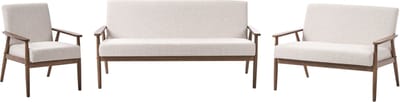 ESRUM - Bankenset - Beige/Donkerbruin - Polyester