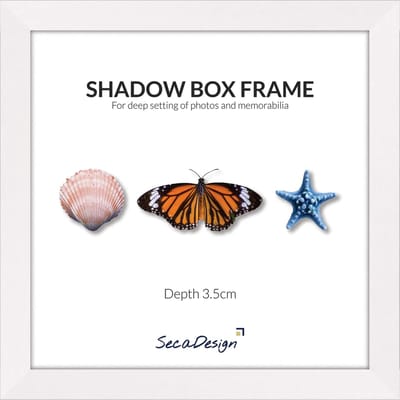 SecaDesign Fotolijst met diepte - 20x20 cm - Wit - 3d lijst