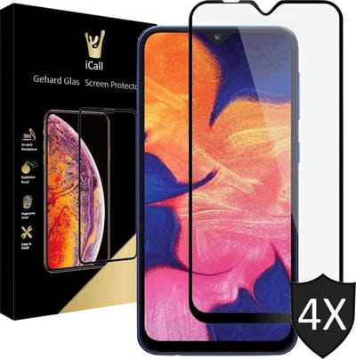 Screenprotector geschikt voor Samsung A10 - 4x FullGuard Glas Screen Protector