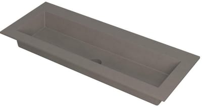INK Kraft Wastafel Enkele Bak Zonder Kraangat - 1200x450x10 mm - Quartz Beton