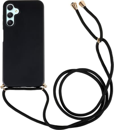 Coverup Hoesje - Geschikt voor Samsung Galaxy A14 Hoesje - Coverup TPU Back Cover met Koord - Biologisch Afbreekbaar - Zwart