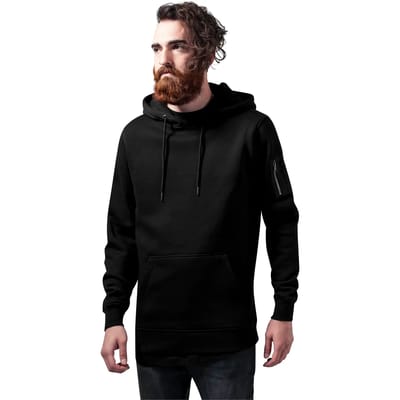 Urban Classics Sweat Bomber Hoodie Trui met capuchon zwart S