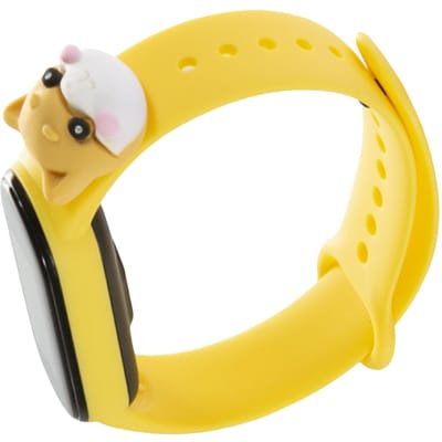 Montre LED Enfant Dessin Animé Sport Montre LED Étanche Tactile Étudiant Montre Électronique avec Décoration de Figurine Jaune avec Chien yellow