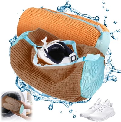 Waszak voor Schoenen, Geschikt voor de Wasmachine, Meerdere Kleurcombinaties, Ideaal voor Sneakers en Sportschoenen, Duurzaam en Handig met Rits