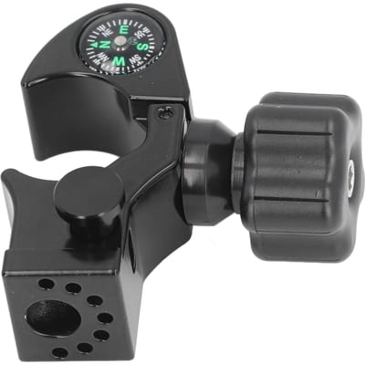 32mm Meetstokhouder Beugel Aluminiumlegering Universeel Draagbaar Gegevensverzamelaar Houder met Kompas black