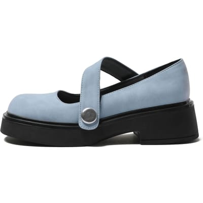 Chaussures Mary Jane rétro pour femmes, nouvelles chaussures simples japonaises JK à fond épais et à tête ronde et à bouche peu profonde, style britannique, petites chaussures en cuir 40 bleu