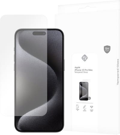 Cazy screenprotector geschikt voor iPhone 15 Pro Max - Screenprotector Gehard Glas - 2 Stuks