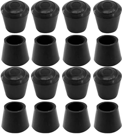 Ronde stoelpootdoppen 16 stuks - Flexibele rubberen meubelvoetbeschermers - Vloerbeschermer en antislip hoezen - 5/8 inch