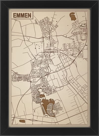 Decoratief Beeld - Houten Van Emmen - Hout - Bekroned - Bruin - 21 X 30 Cm