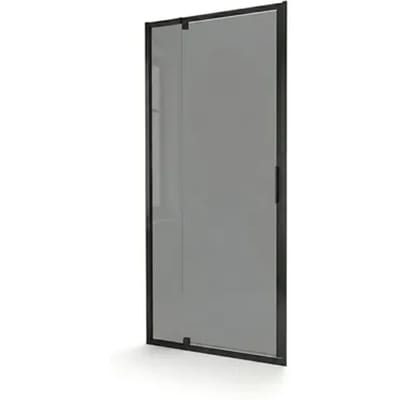 Aquavive Douche Draaideur Anza - Rookglas 6mm - Mat Zwart - 78-91x200cm