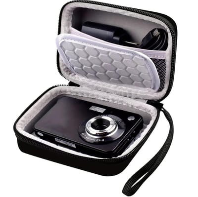 Compacte Cameratas - Opbergtas voor Fototoestel - Beschermende Reistas / Opbergtas voor Digitale Camera - Lichtgewicht en Waterafstotend - Geschikt voor Canon / Kodak / Samsung / Ricoh / Sony EVA Opbergdoos - Zwart