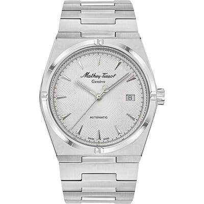 Mathey-Tissot Zeus Roestvrij Staal Zilveren Wijzerplaat Automatisch H118ATAI Herenhorloge zilver