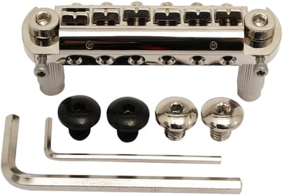 Göldo Duesenberg Wrap Aroen Bridge nikkel, afstand bouten 73,5mm - Gitaaronderdeel