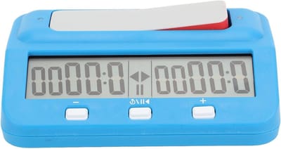 Digitale Schaakklok - Spel Timer - Schaakwedstrijden - Geheugenfunctie - 17 x 10 x 6 cm - Blauw