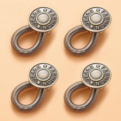 Nieuw10/5/4/2PC Metalen Knoopverlenger Voor Broeken Jeans Gratis Naaien Verstelbare Intrekbare Tailleverlengers Knoop Tailleband Expander random