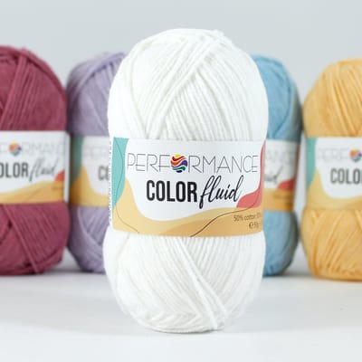 Performance Color Fluid - katoen/acryl haakgaren/breigaren - wit (3005) - 5 bollen