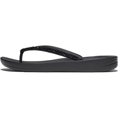 FitFlop Iqushion Multi-Crystal Ergonomic Flip-Flops Vrouwen - All Zwart