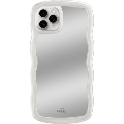 xoxo Wildhearts Wavy mirror case Transparant telefoonhoesje - Geschikt voor iPhone 11 Pro Max - Golvend spiegelhoesje - Wolken hoesje - Schokbestendig - Cloud case - Silicone case met spiegel - Transparant