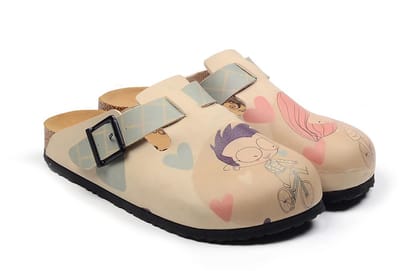 GOBY Clogs met Fietsende Jongens en Meisjes – Handgemaakt – Hoge Kwaliteit – Maat 35