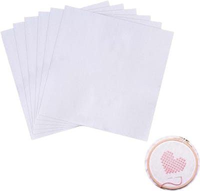 Set van 6 Kruissteek Borduurstof (11 CT) - Middelgrote Aida Stof voor Handwerken - Katoen 20x20 cm